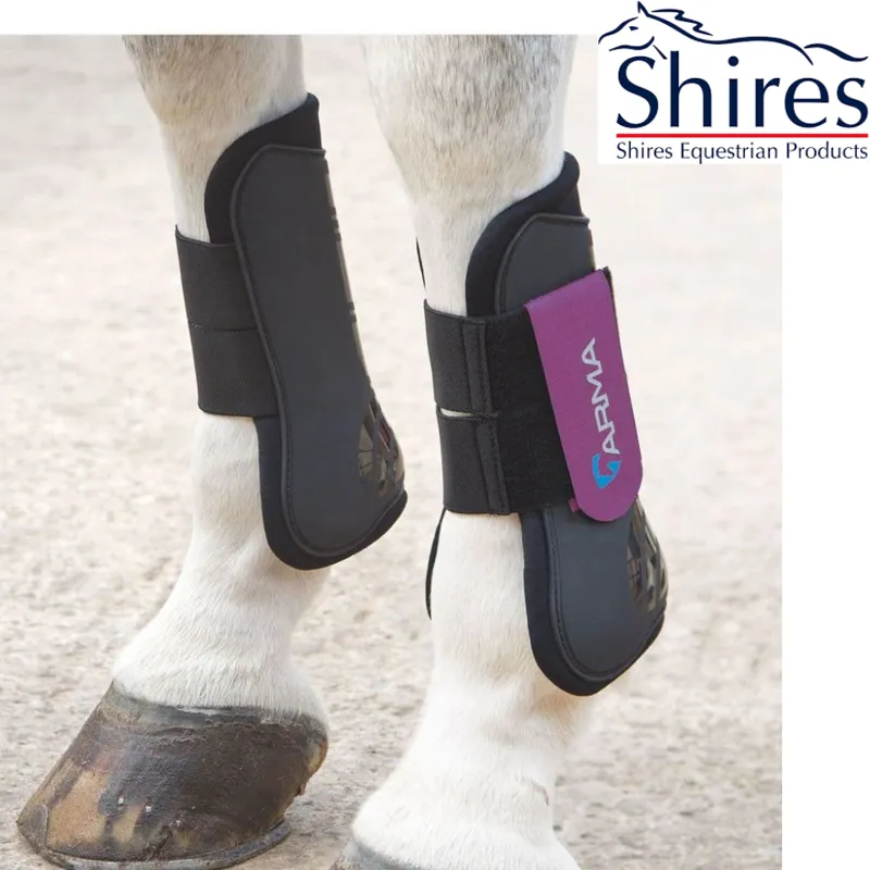 Shires Arma Tendon Boots 1899 - Black/Purple 